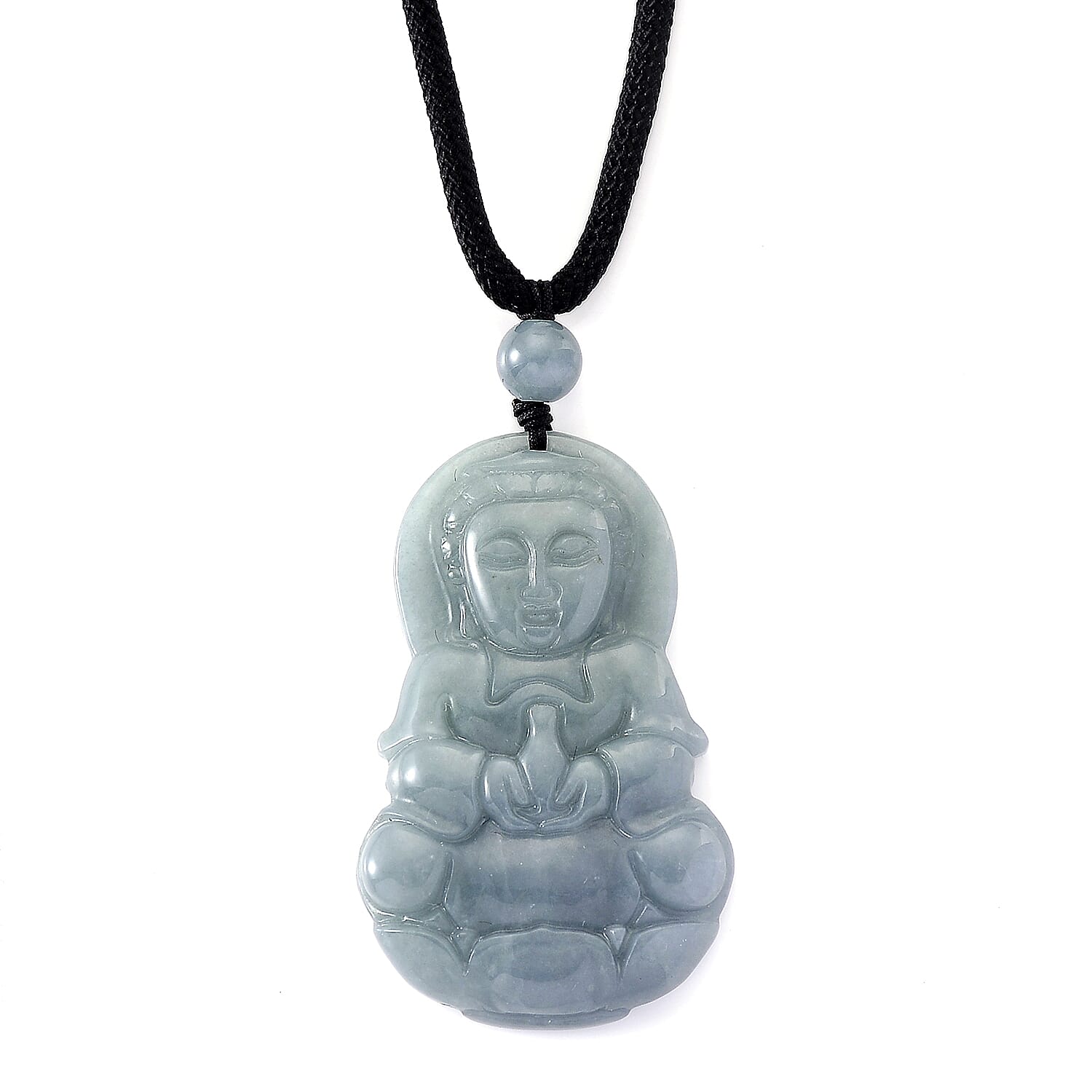 Natural Type A Jadeite Adjustable Buddha Necklace (Size - 28) 55.00 Ct. 8311183 0