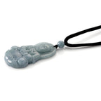 Natural Type A Jadeite Adjustable Buddha Necklace (Size - 28) 55.00 Ct.