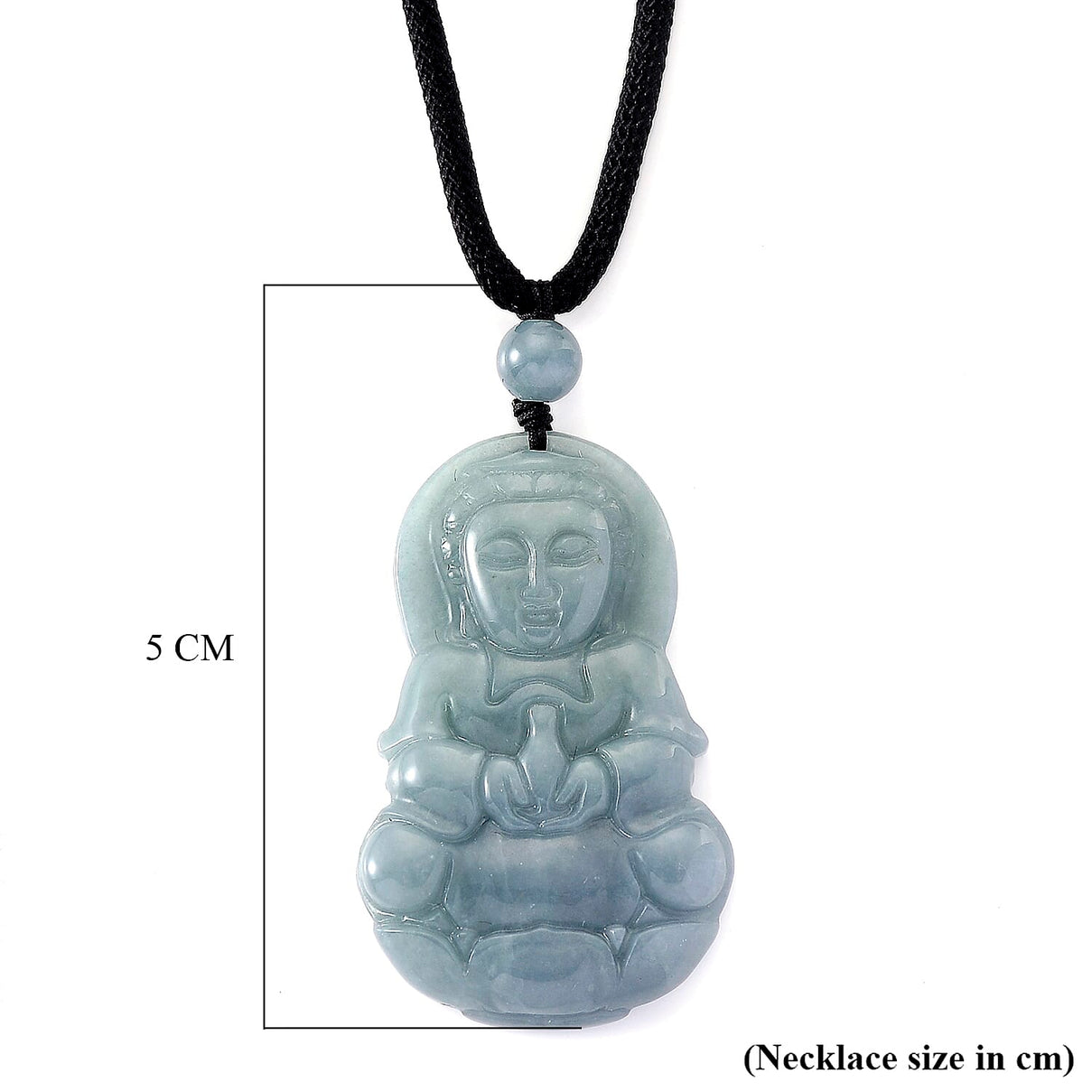 Natural Type A Jadeite Adjustable Buddha Necklace (Size - 28) 55.00 Ct. 8311183 7