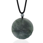 Natural Jade Dragon Carved Money Coin Necklace with Cotton Thread (Size - 28 Adjustable) 85.00 Ct.