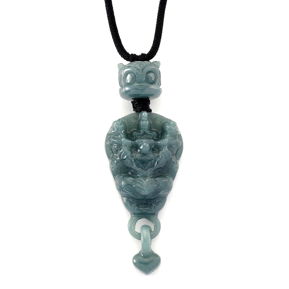 Natural Type A Jadeite Dragon Head Necklace 95.00 Ct. 8312516 0