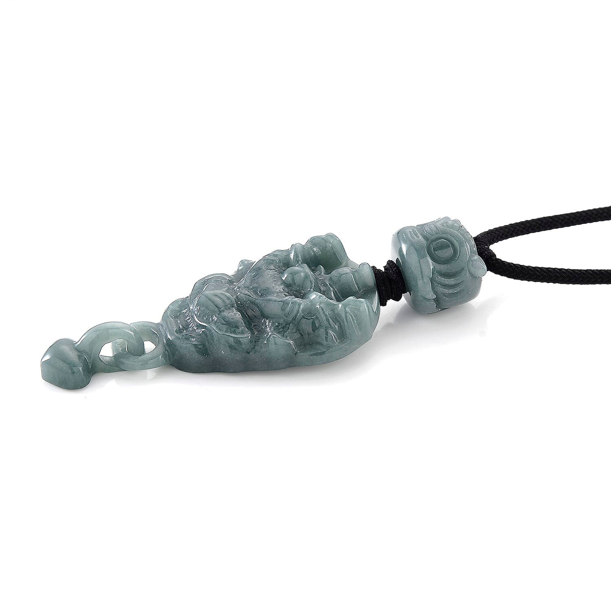 Natural Type A Jadeite Dragon Head Necklace 95.00 Ct. 8312516 4