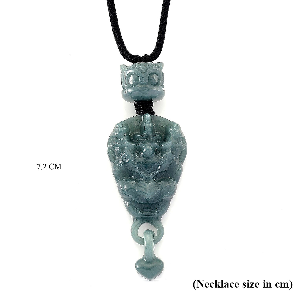 Natural Type A Jadeite Dragon Head Necklace 95.00 Ct. 8312516 7