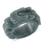 Natural Type A Jadeite Dragon Ring 45.00 Ct.