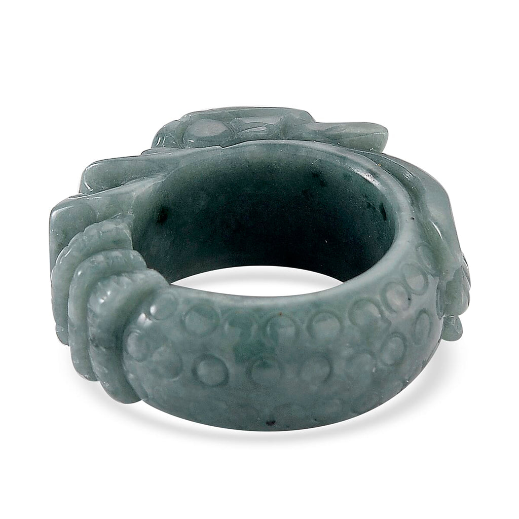 Natural Type A Jadeite Dragon Ring 45.00 Ct.