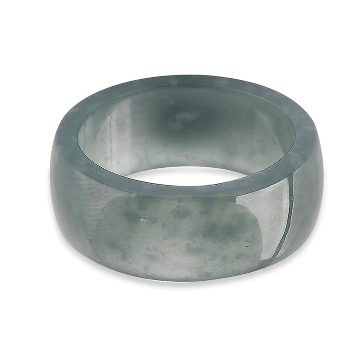 Natural Type A Jadeite Jade 10MM Handcrafted Band Ring 45.00 Ct. 8378675 1