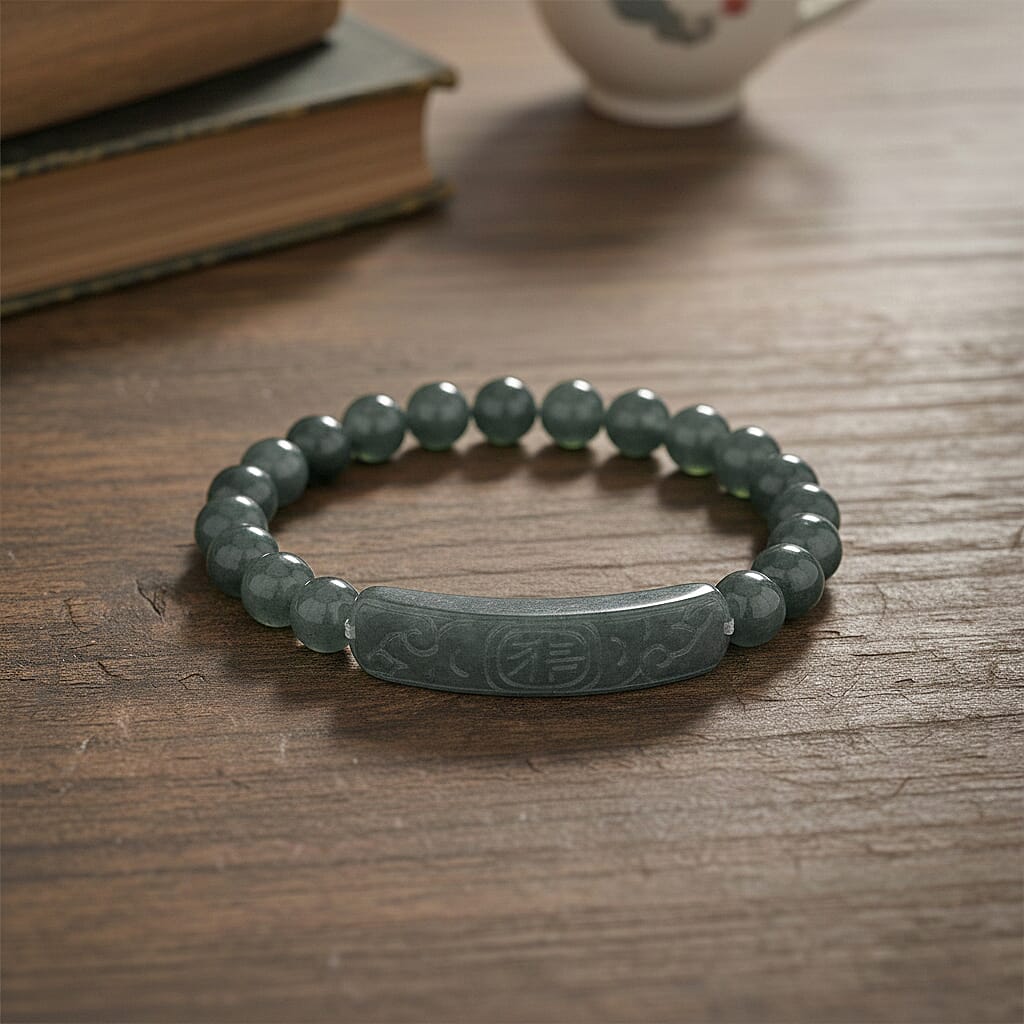 Natural Type A Jadeite Jade Bracelet (Size 7.5 Adjustable) 130.00 Ct. 8313863 2