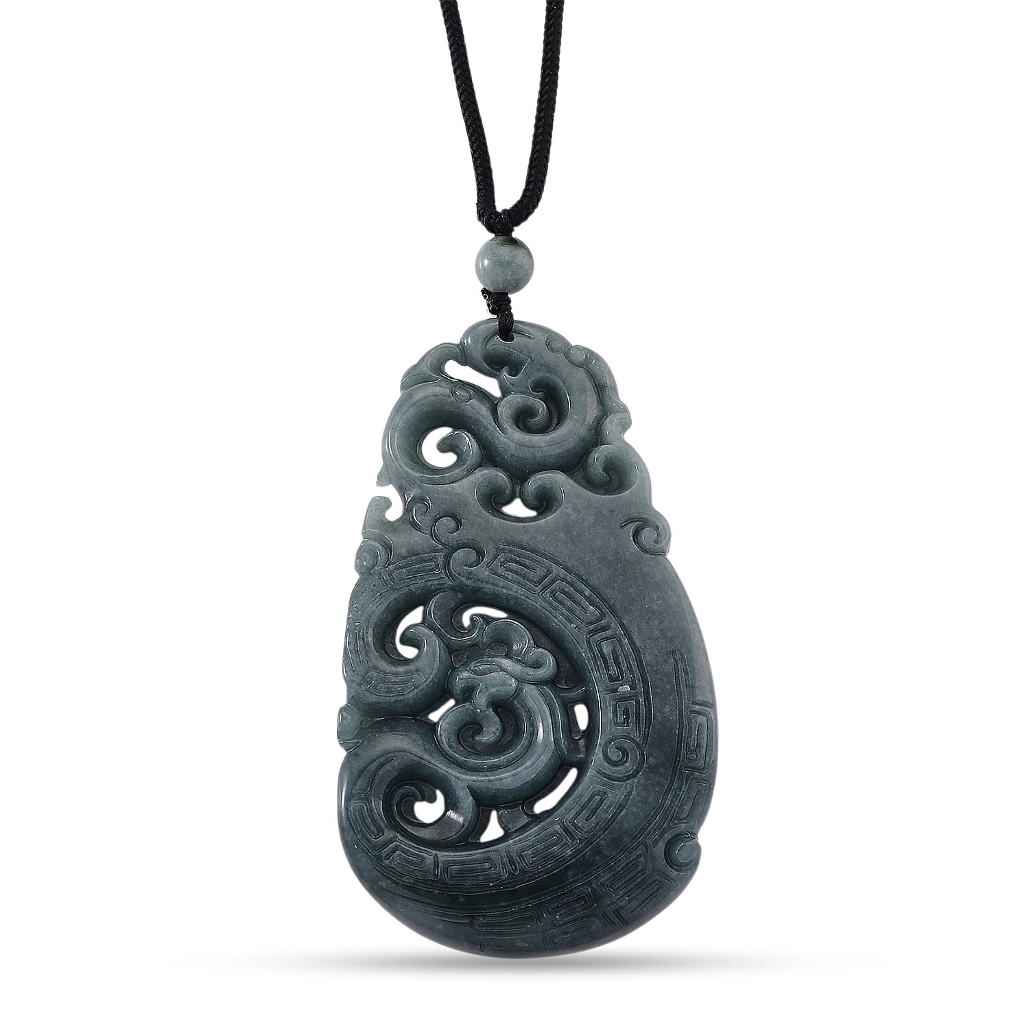 Natural Type A Jadeite Jade Necklace with Cotton Thread (Size 28 Adjustable) 125.00 Ct. 8331395 0