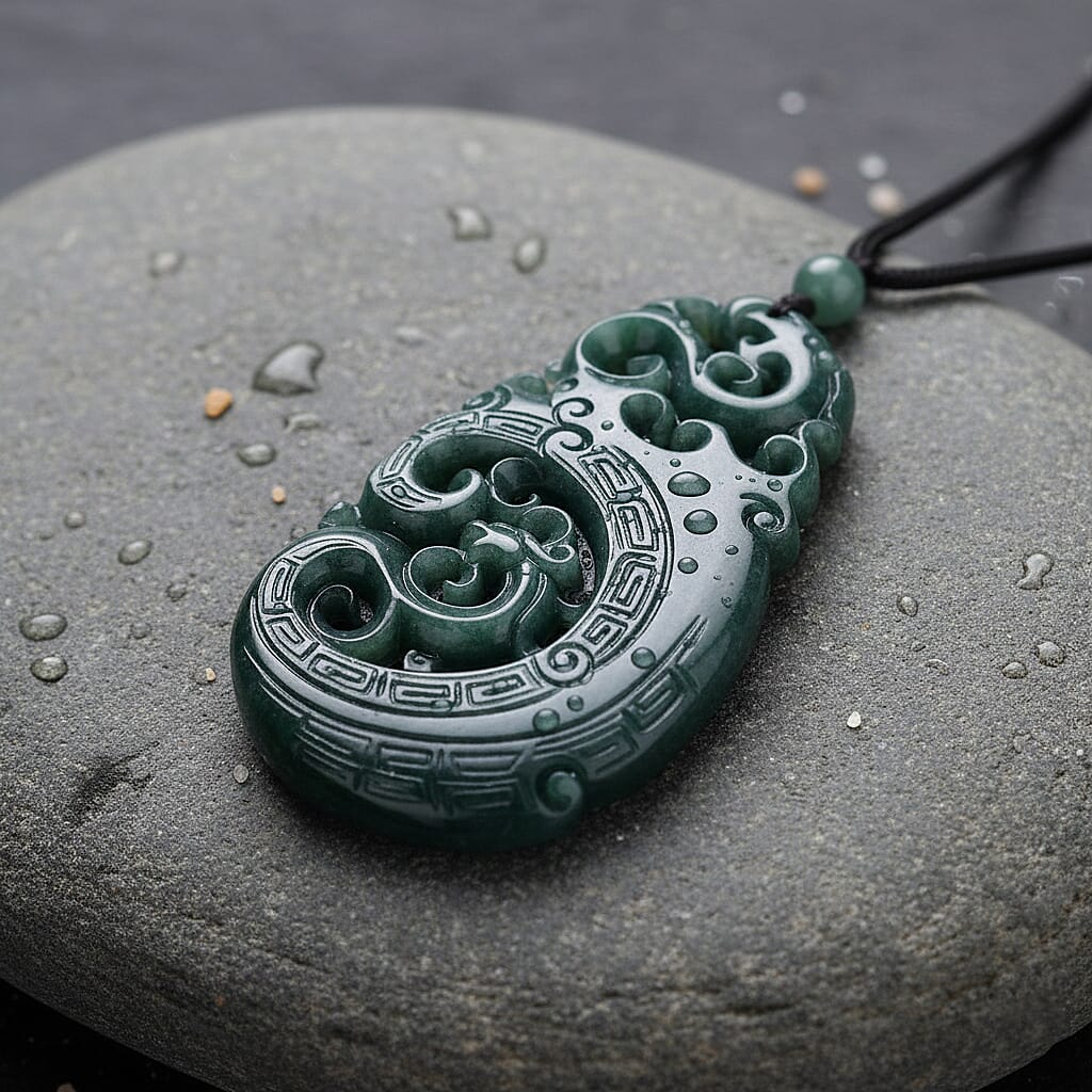 Natural Type A Jadeite Jade Necklace with Cotton Thread (Size 28 Adjustable) 125.00 Ct.