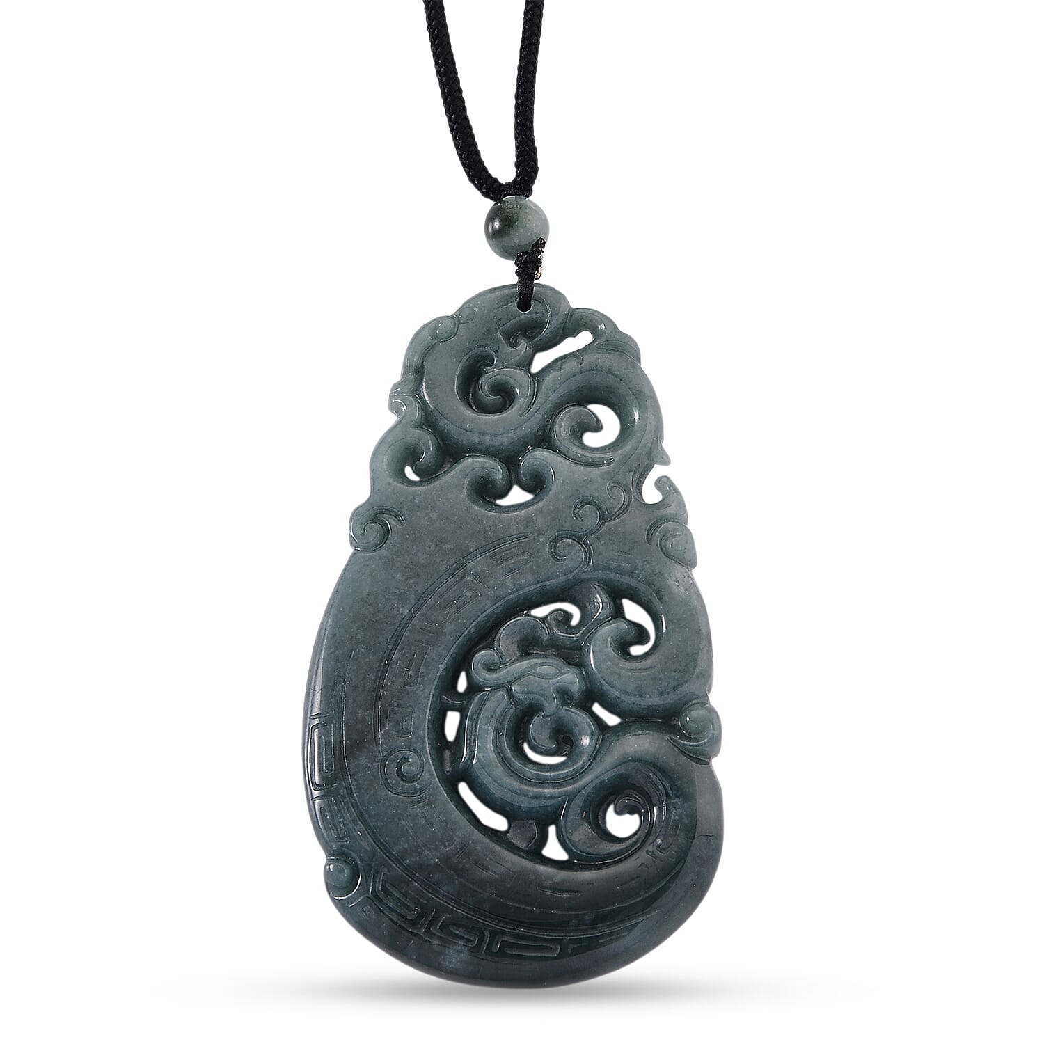 Natural Type A Jadeite Jade Necklace with Cotton Thread (Size 28 Adjustable) 125.00 Ct. 8331395 4