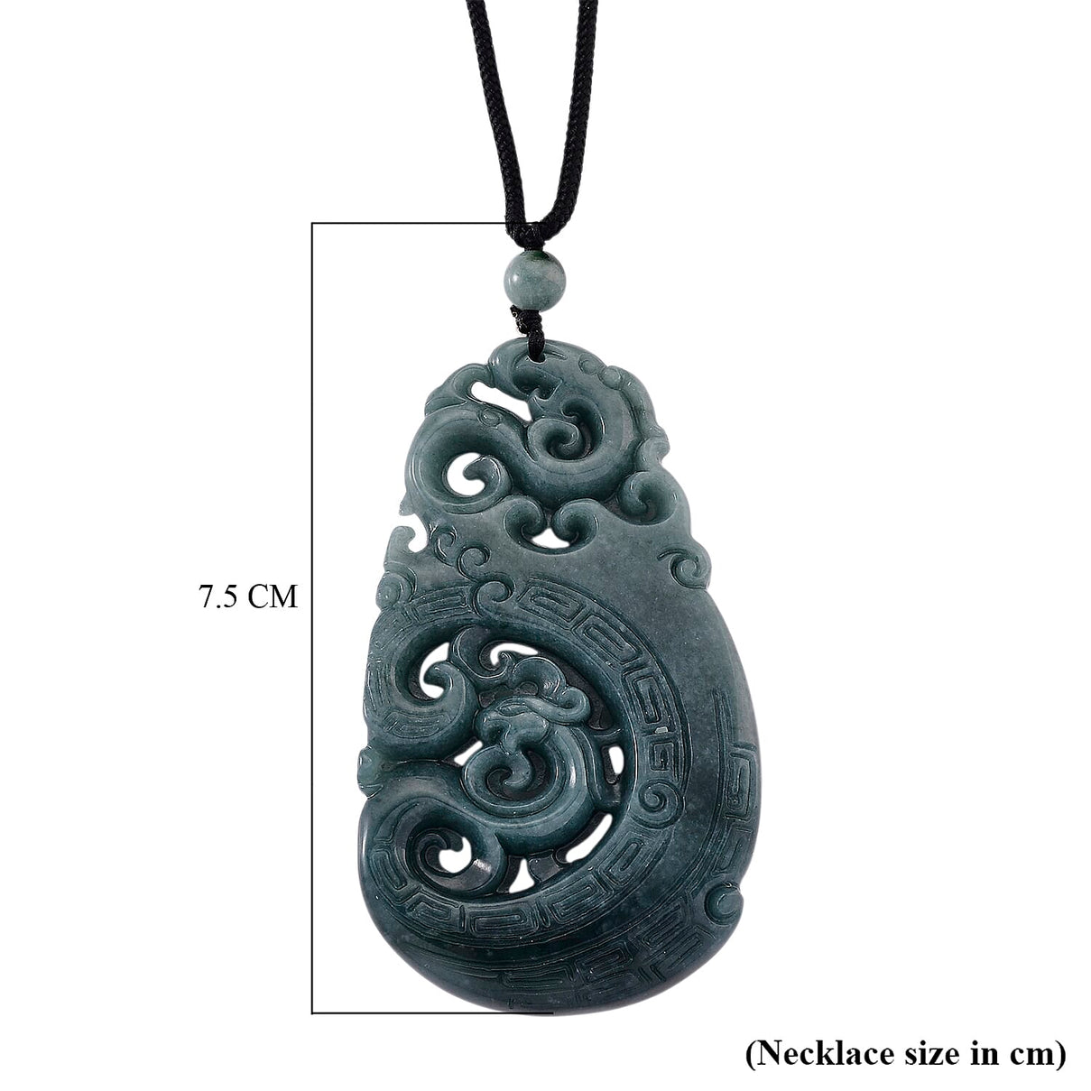 Natural Type A Jadeite Jade Necklace with Cotton Thread (Size 28 Adjustable) 125.00 Ct. 8331395 6