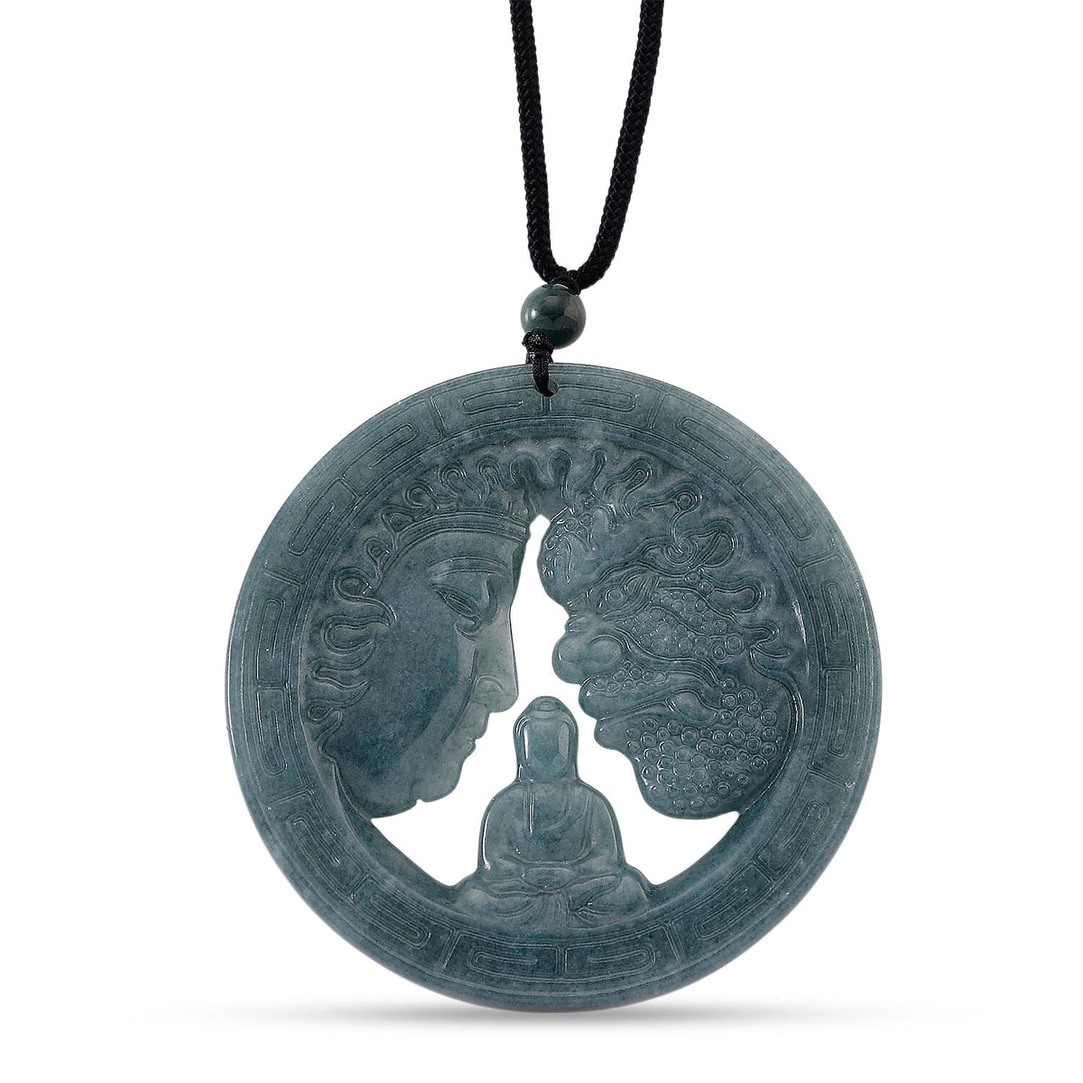 Natural Type A Jadeite Jade Necklace with Cotton Thread (Size 28 Adjustable) 155.00 Ct. 8331456 0
