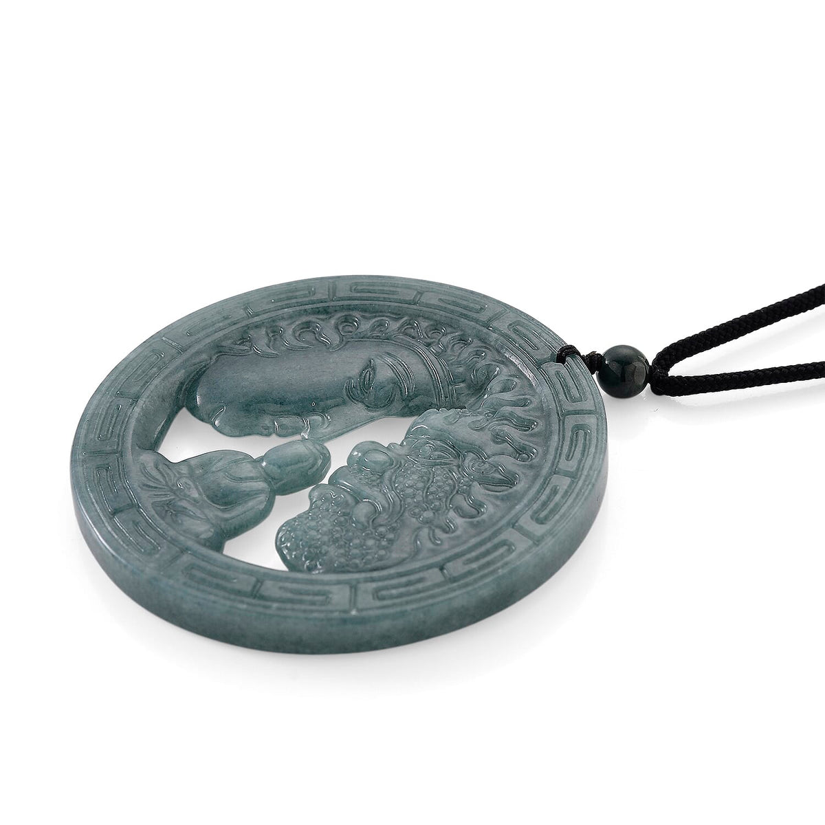 Natural Type A Jadeite Jade Necklace with Cotton Thread (Size 28 Adjustable) 155.00 Ct. 8331456 3
