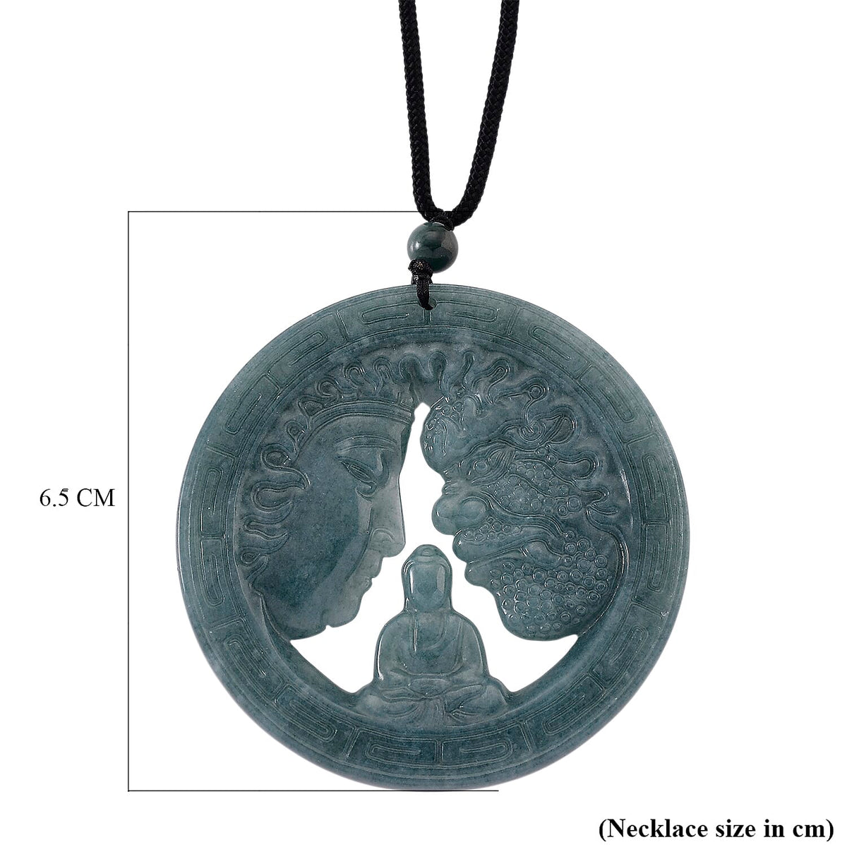 Natural Type A Jadeite Jade Necklace with Cotton Thread (Size 28 Adjustable) 155.00 Ct. 8331456 6