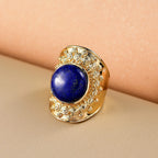 Natural Lapis Lazuli Solitaire Ring  10.16 Ct.