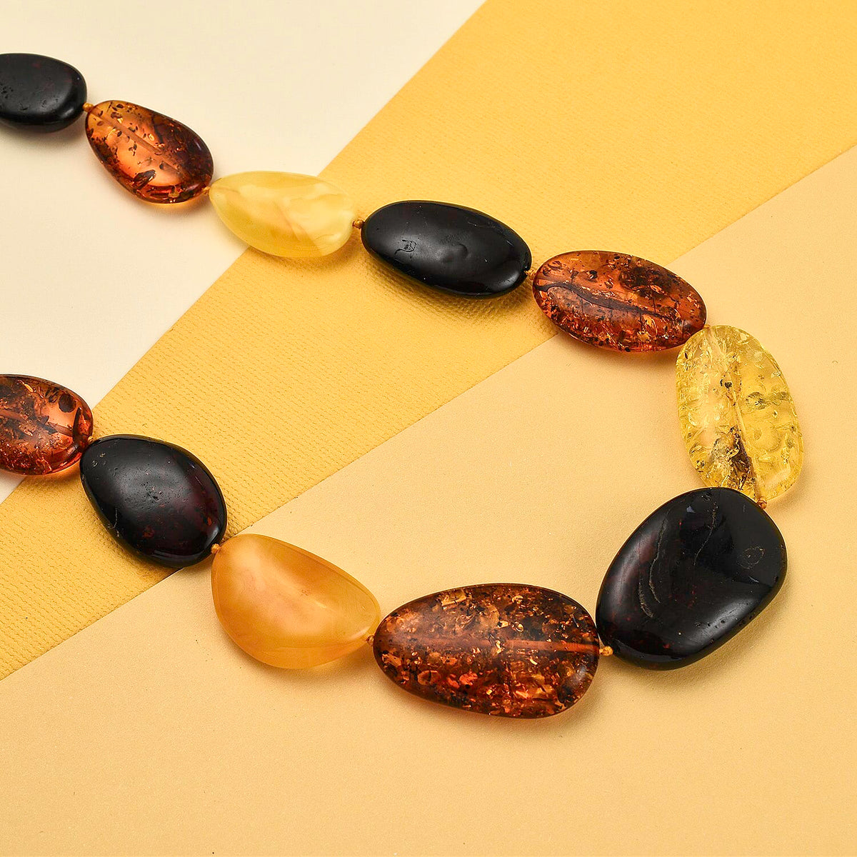 Natural Multi - Colour Baltic Amber Necklace (Size 18) 7832917 1