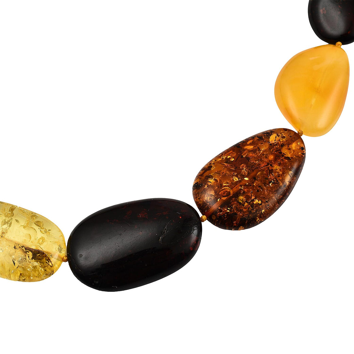Natural Multi - Colour Baltic Amber Necklace (Size 18) 7832917 2