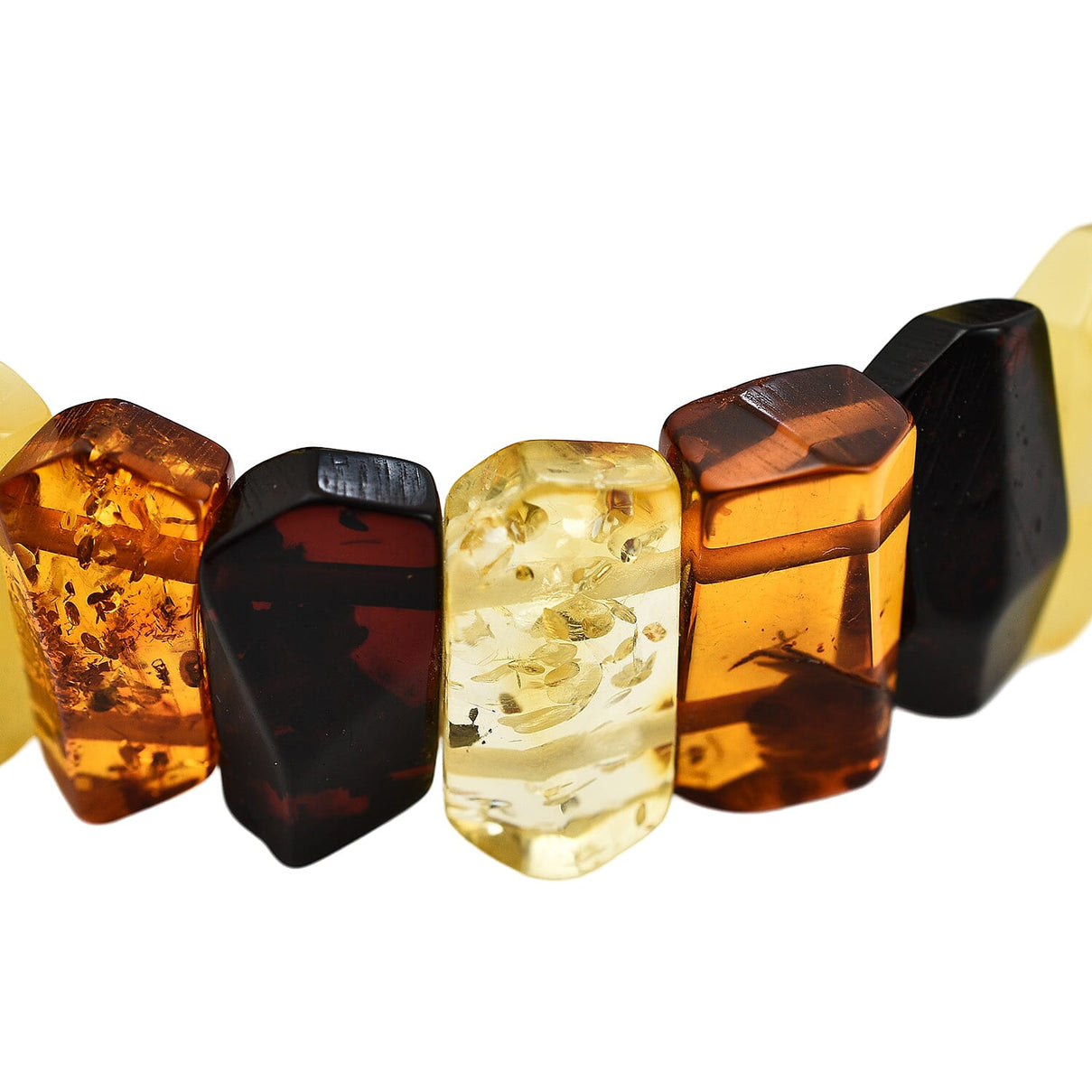 Natural Multi-Colour Baltic Amber Stretchable Bracelet (Size 7) 7832926 4