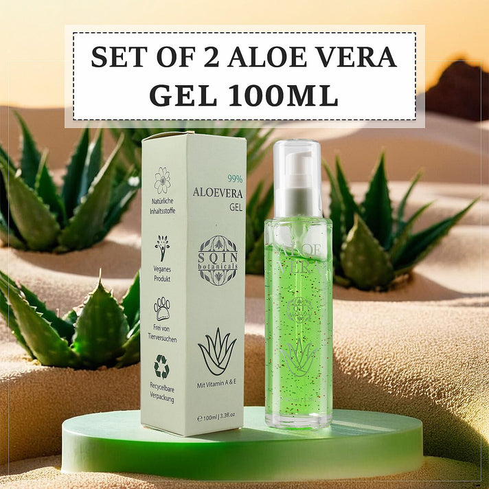 "Natural Set of 2 'Marigold &amp; Lotus' Aloe Vera Moisturising gel Vol- 100 ml each" 7210231 2