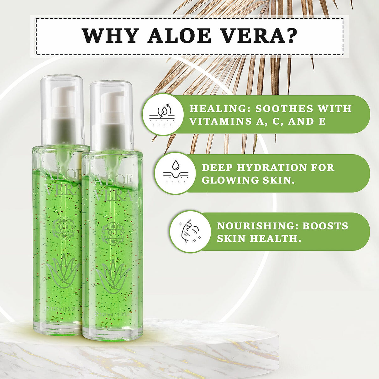 "Natural Set of 2 'Marigold &amp; Lotus' Aloe Vera Moisturising gel Vol- 100 ml each" 7210231 2