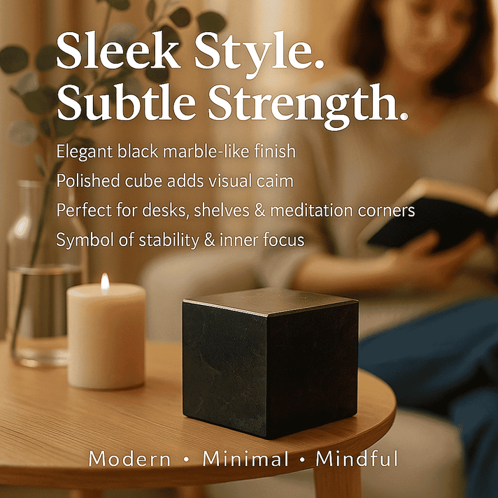 Natural Shungite Cube Presented In a Drawstring Velvet Pouch 600.00 Ct 8321452 2