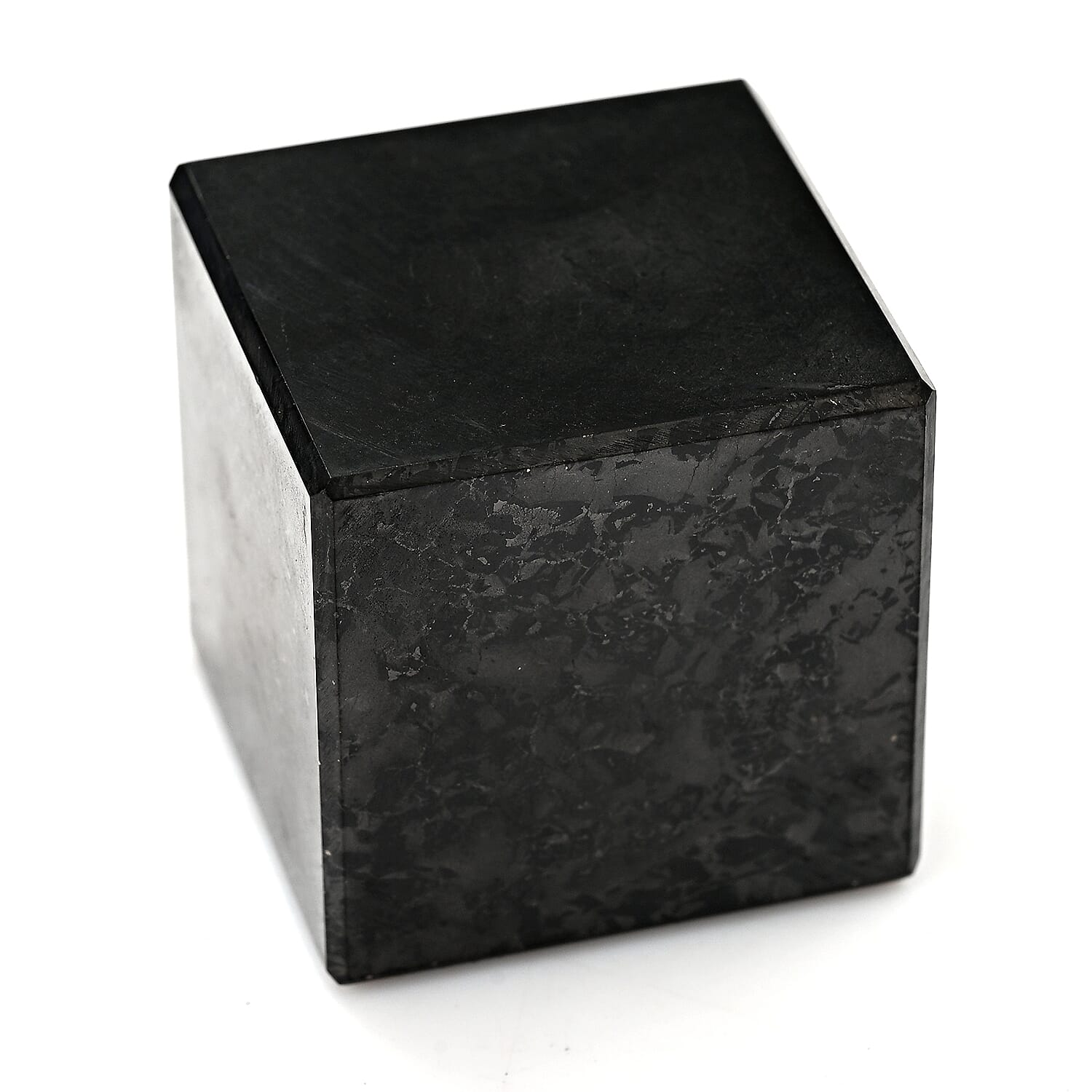 Natural Shungite Cube Presented In a Drawstring Velvet Pouch 600.00 Ct 8321452 5