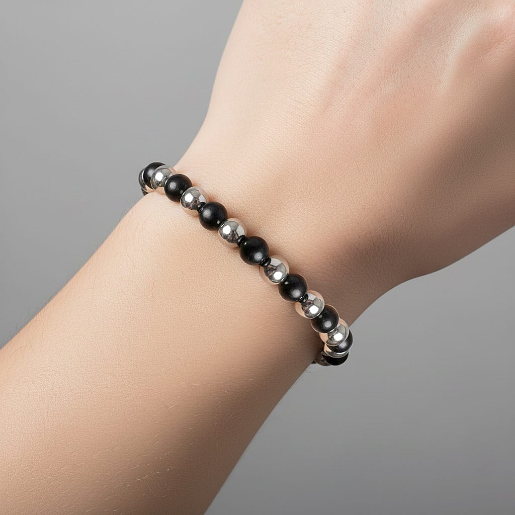 Natural Shungite, Hematite Beads Bracelet (Stretchable) 80 Ct. 8324162 3