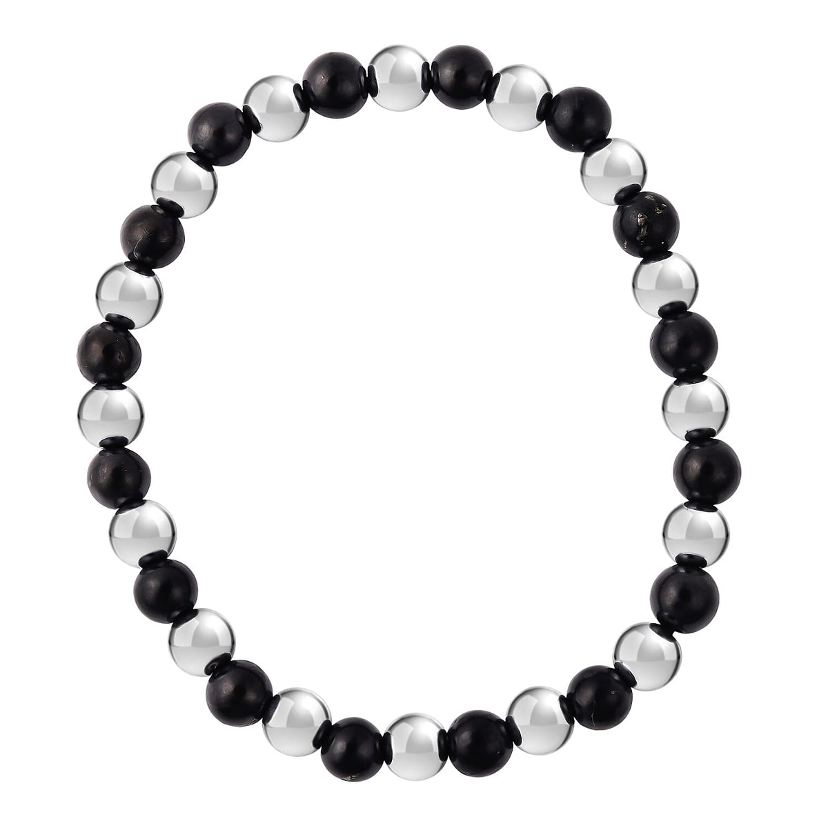Natural Shungite, Hematite Beads Bracelet (Stretchable) 80 Ct. 8324162 4