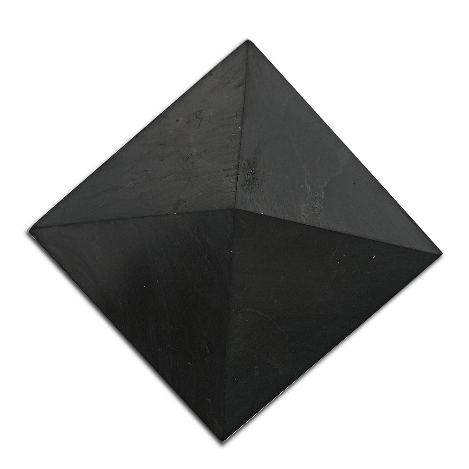 Natural Shungite Pyramid Presented In a Drawstring Velvet Pouch 213.00 Ct 8321453 6