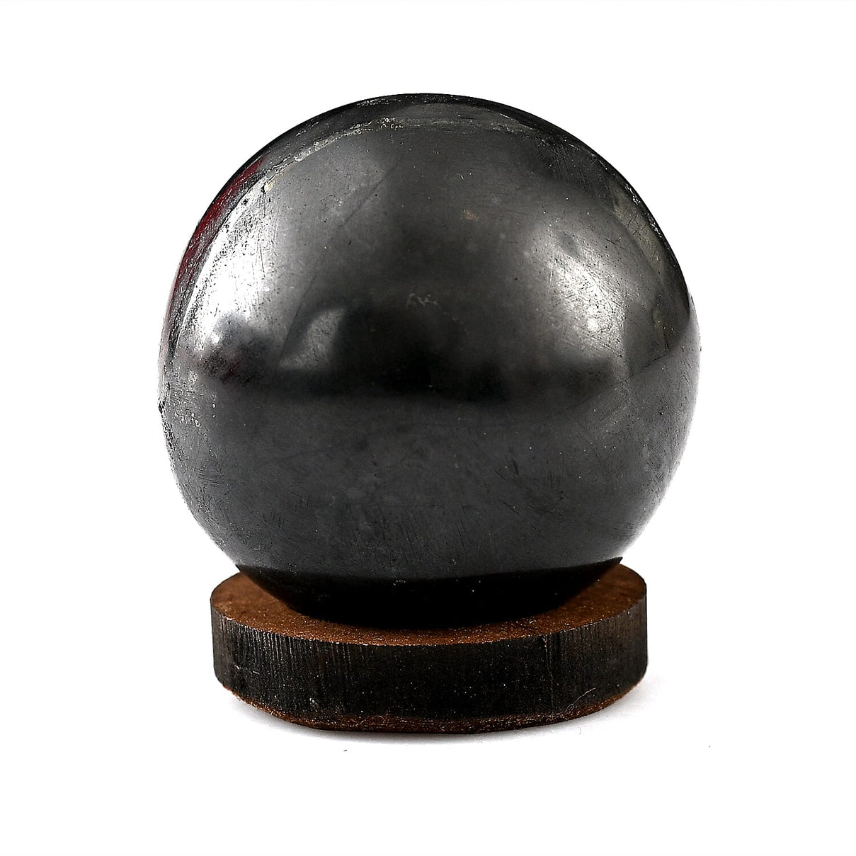 Natural Shungite Sphere Presented In a Drawstring Velvet Pouch 274.00 Ct 8321449 6
