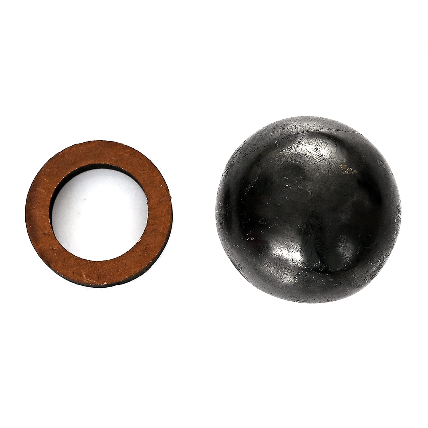 Natural Shungite Sphere Presented In a Drawstring Velvet Pouch 274.00 Ct 8321449 7