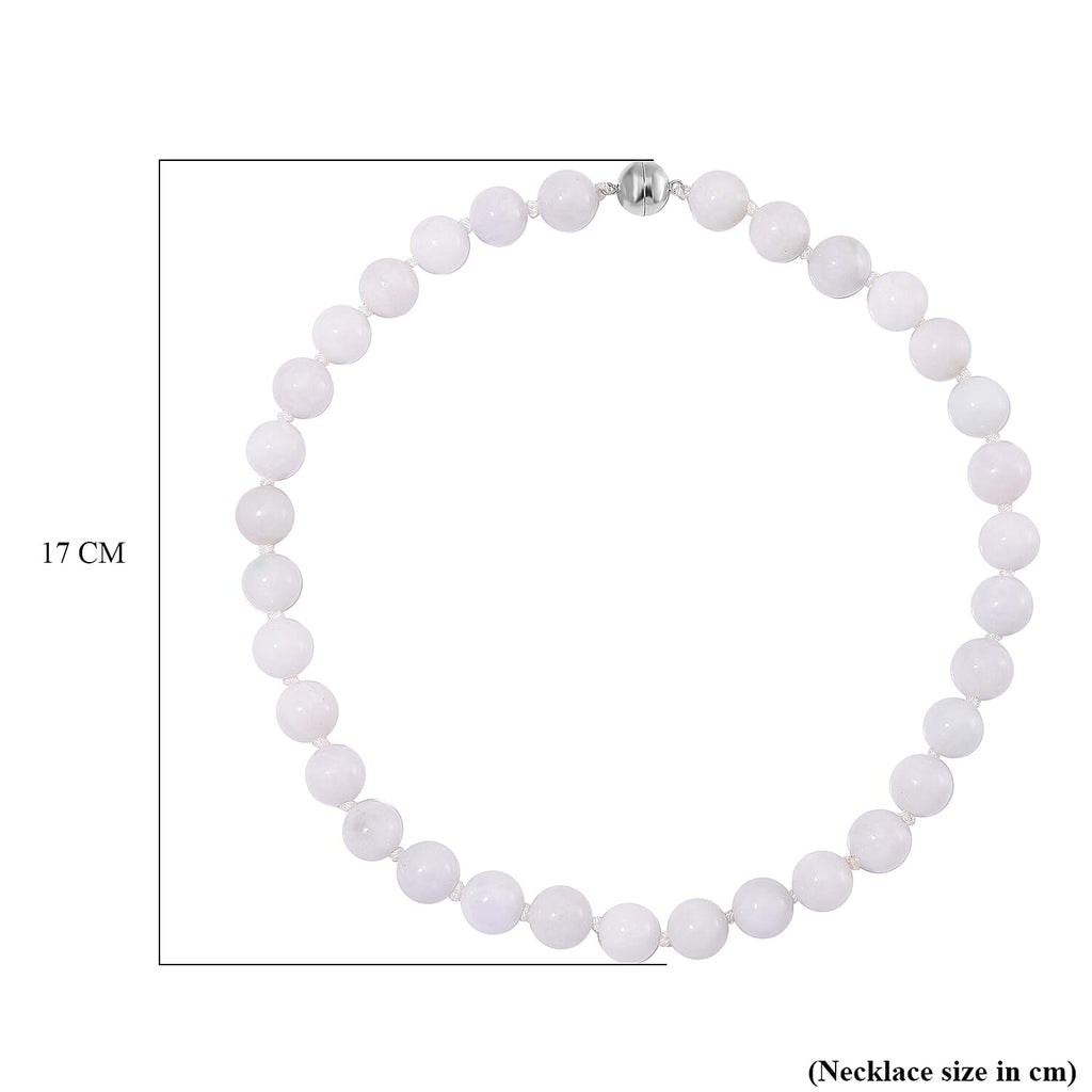 Natural Type A Jadeite Necklace (Size - 20) With Sterling Silver Magnetic Clasp 660.0 Ct.