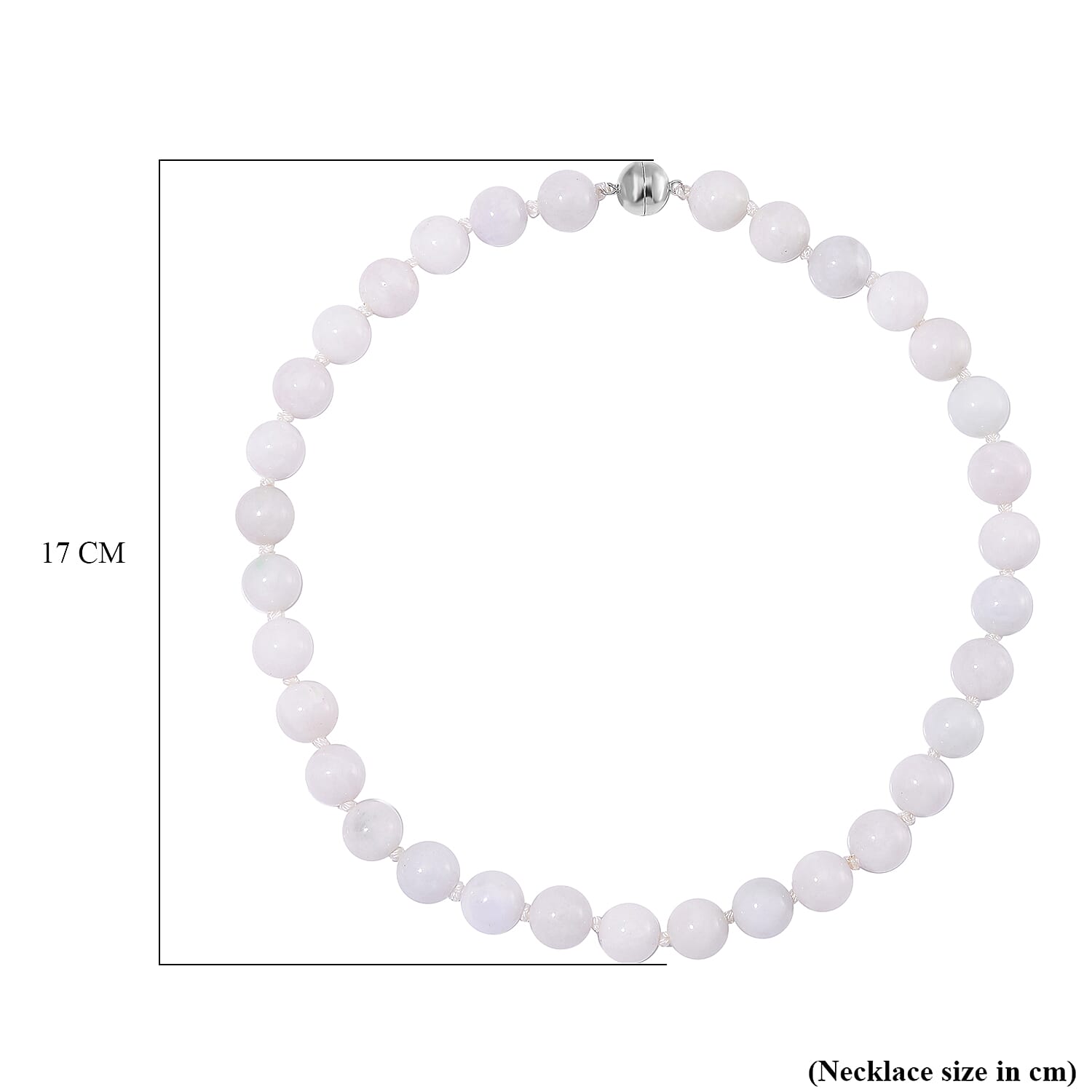 Natural Type A Jadeite Necklace (Size - 20) With Sterling Silver Magnetic Clasp 660.0 Ct. 7929620 11
