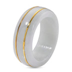 Natural Jade Ring in 18K Vermeil Yellow Gold Sterling Silver 26.70 Ct.