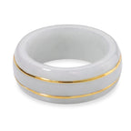 Natural Jade Ring in 18K Vermeil Yellow Gold Sterling Silver 26.70 Ct.