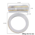 Natural Jade Ring in 18K Vermeil Yellow Gold Sterling Silver 26.70 Ct.