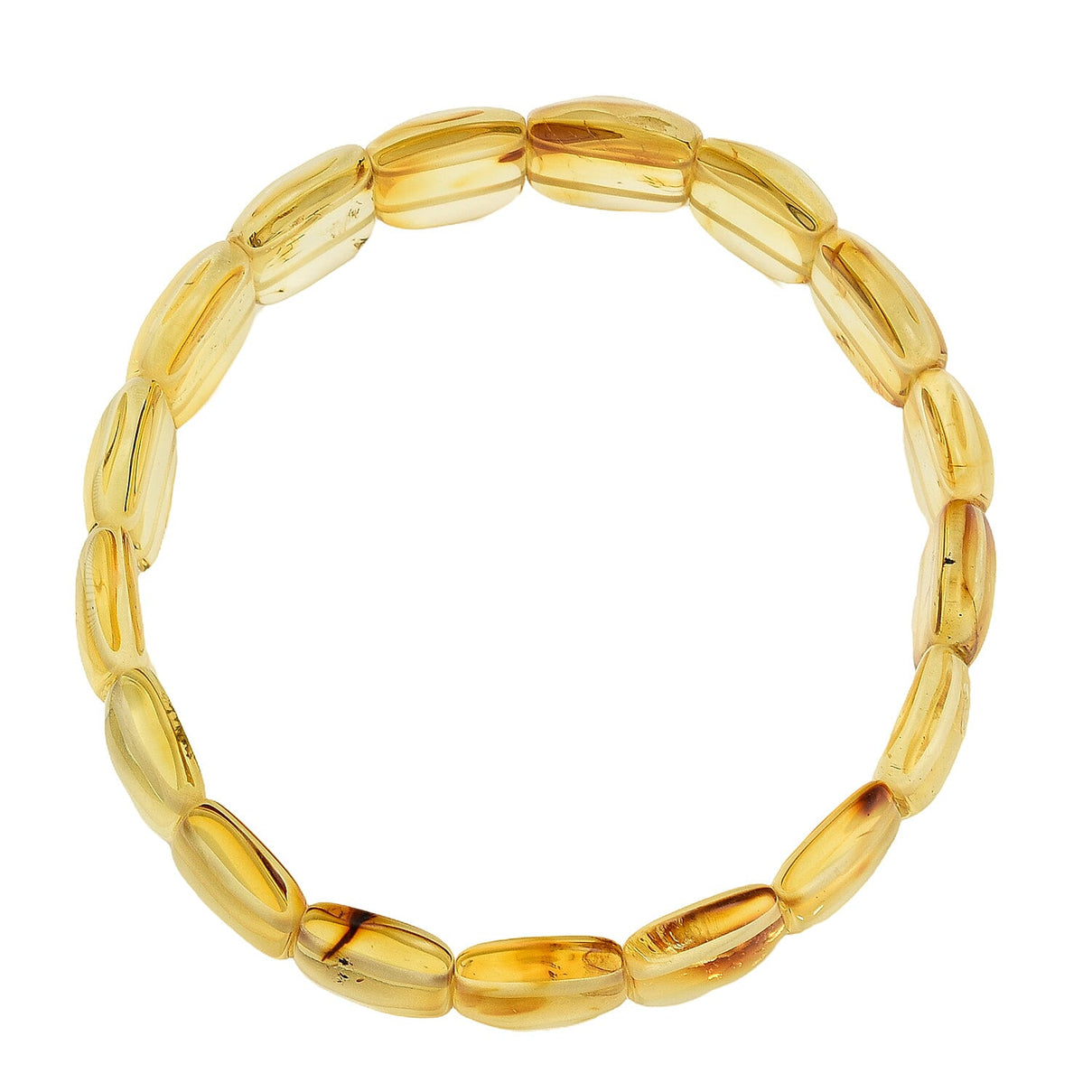Tucson Find - Natural Yellow Baltic Amber Stretchable Bracelet (Size 7.5) 7832932 2