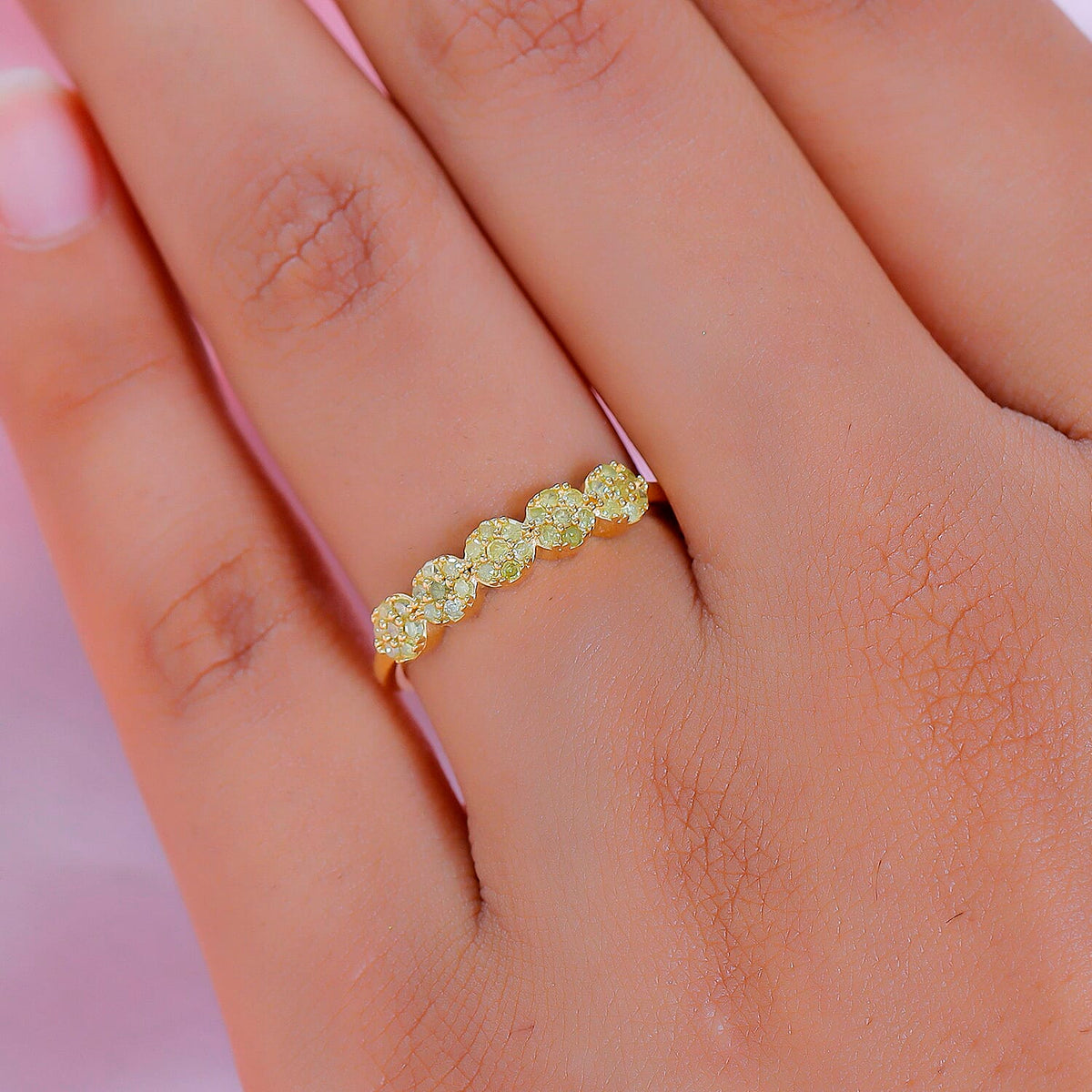 Natural Yellow Diamond Ring in Yellow Gold Vermeil Plated Sterling Silver 0.25 Ct. 7152604 5