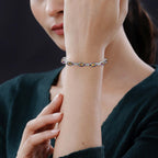 TJC Launch Nebula Quartz Doublet Cluster Bracelet With Lock Box (Size - 7) in Rhodium Overlay Sterling Silver 20.12 Ct