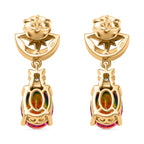 TJC Launch Nebula Quartz Doublet, 18K Vermeil Yellow Gold Plated & Rodium Earring With Push Back 4.22 Ct.