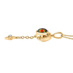 D'Joy Nebula Quartz Doublet & White Zircon Pendant with Chain (Size 20) in Yellow Gold Plated Sterling Silver 2.46 Ct.