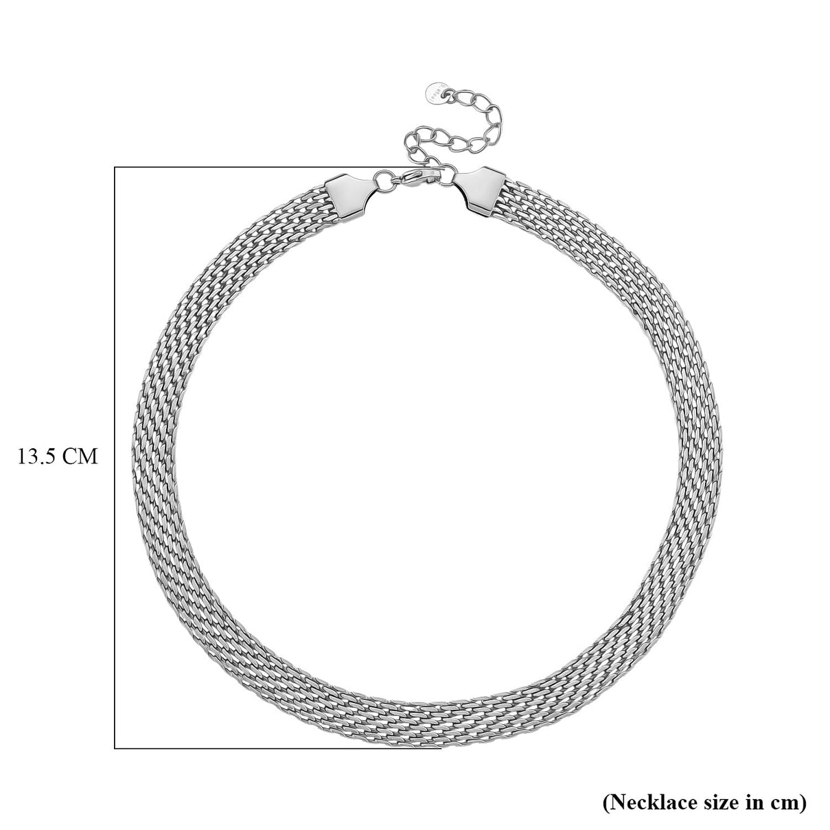Designer Inspired Necklace (Size - 16 - 2 Ext) in Silver Tone 8193555 6
