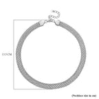 Designer Inspired Necklace (Size - 16 - 2 Ext) in Silver Tone