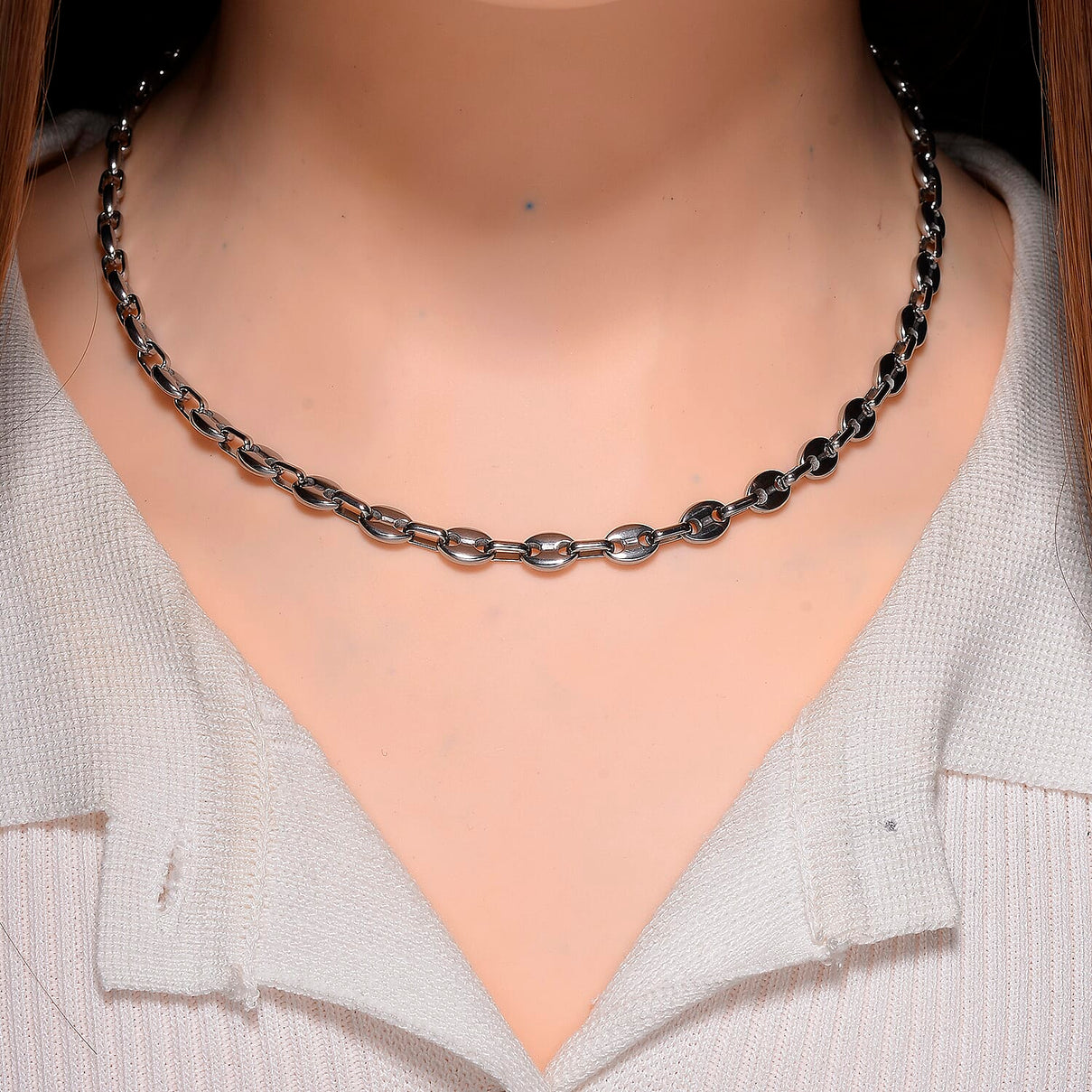Mariner Necklace (Size - 16 - 2 Ext) with Lobster Clasp in Silver Tone 7998897 2