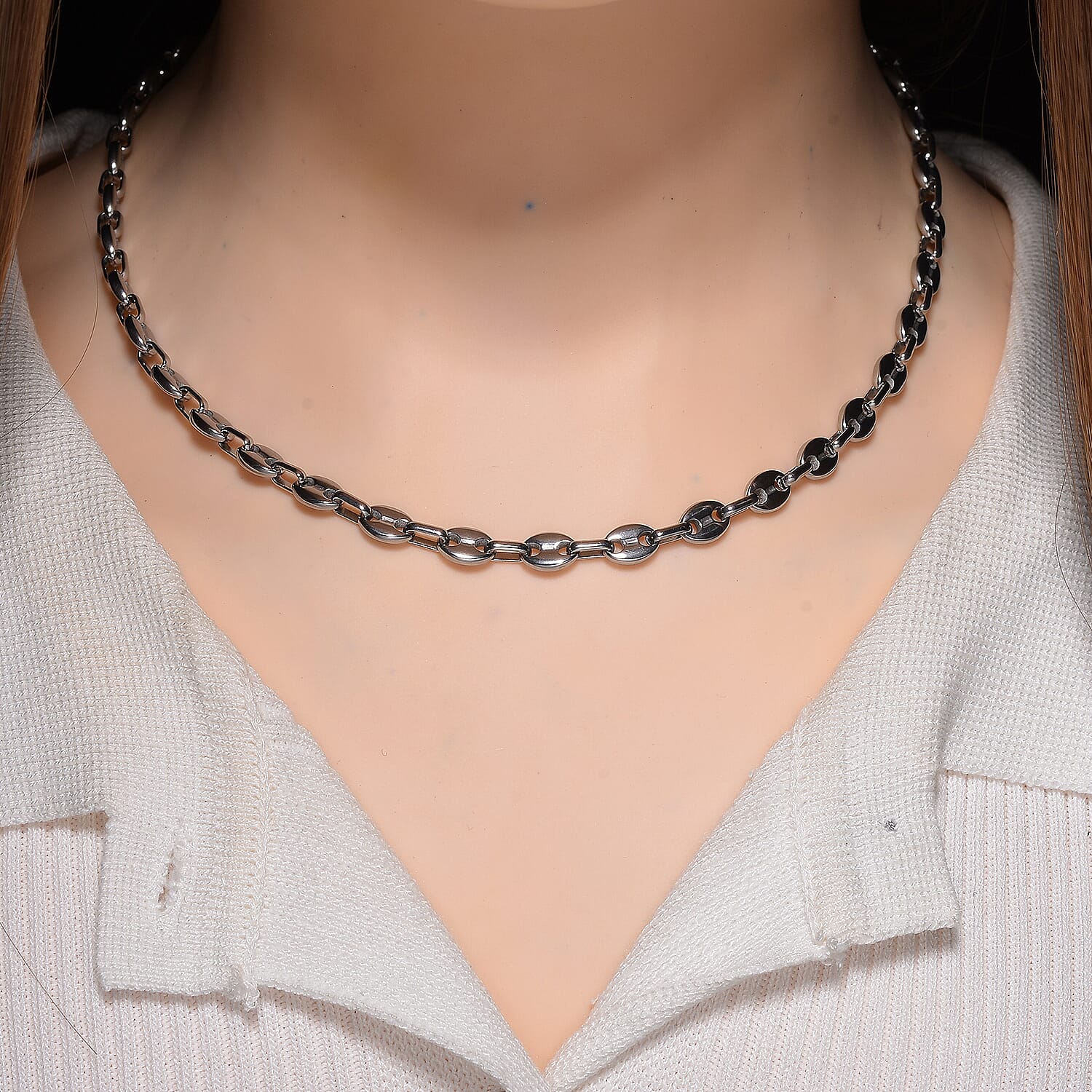 Mariner Necklace (Size - 16 - 2 Ext) with Lobster Clasp in Silver Tone 7998897 2
