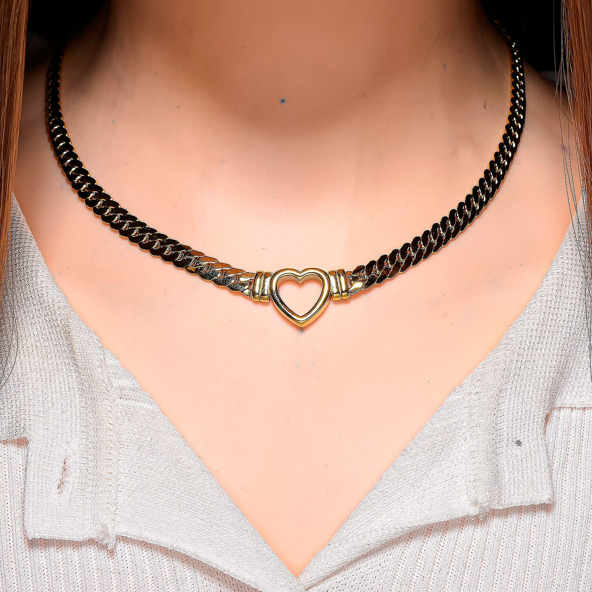 One Time Close Out Deal - Heart Necklace (Size - 19 with Ext) 8193537 2