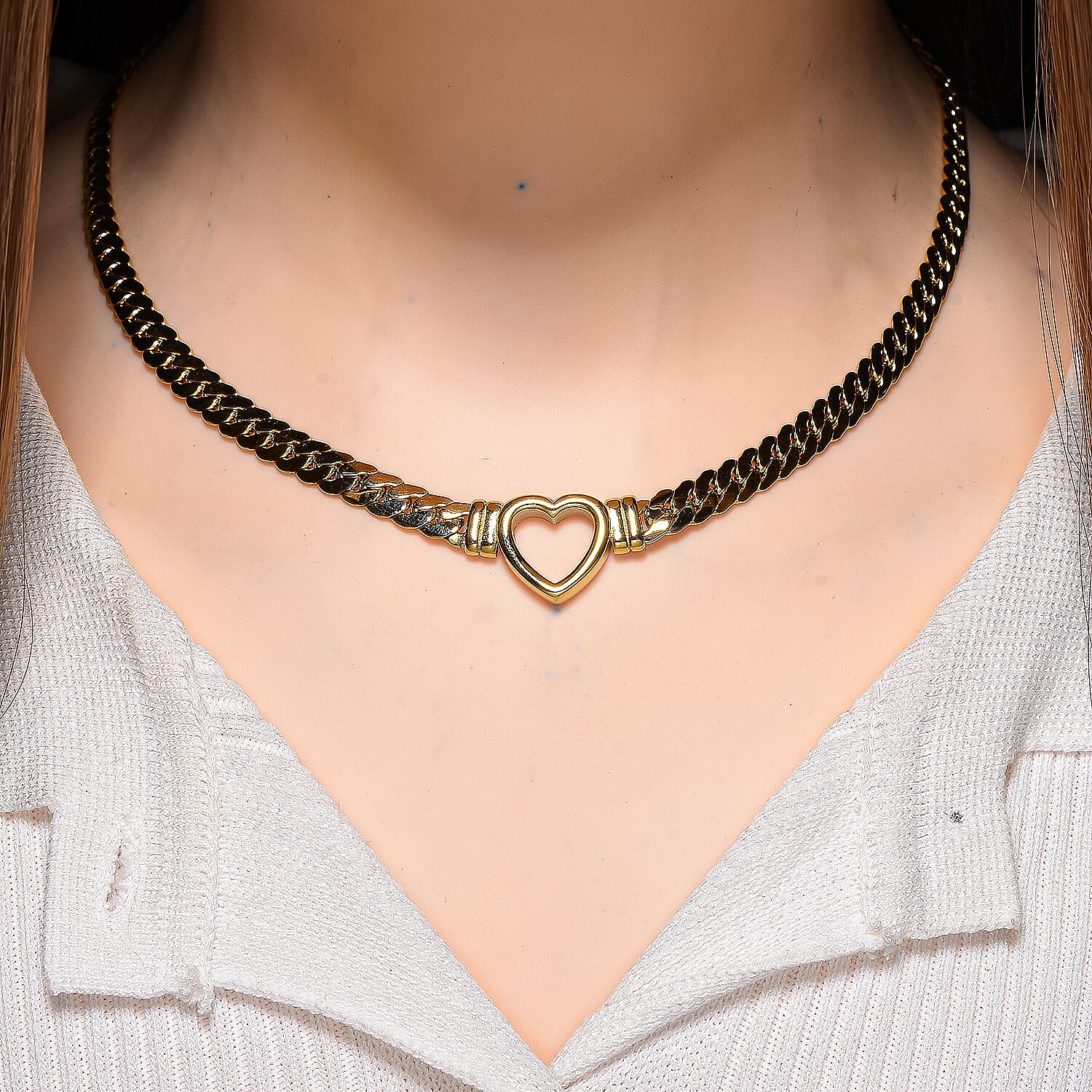 One Time Close Out Deal - Heart Necklace (Size - 19 with Ext) 8193537 2
