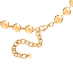Designer Inspired Necklace (Size - 17 - 3 Ext) in Yellow Tone
