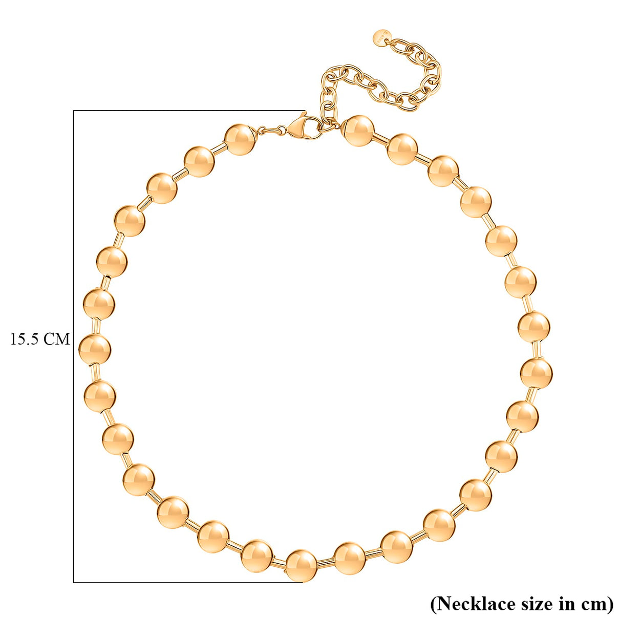 Designer Inspired Necklace (Size - 17 - 3 Ext) in Yellow Tone 8193540 5