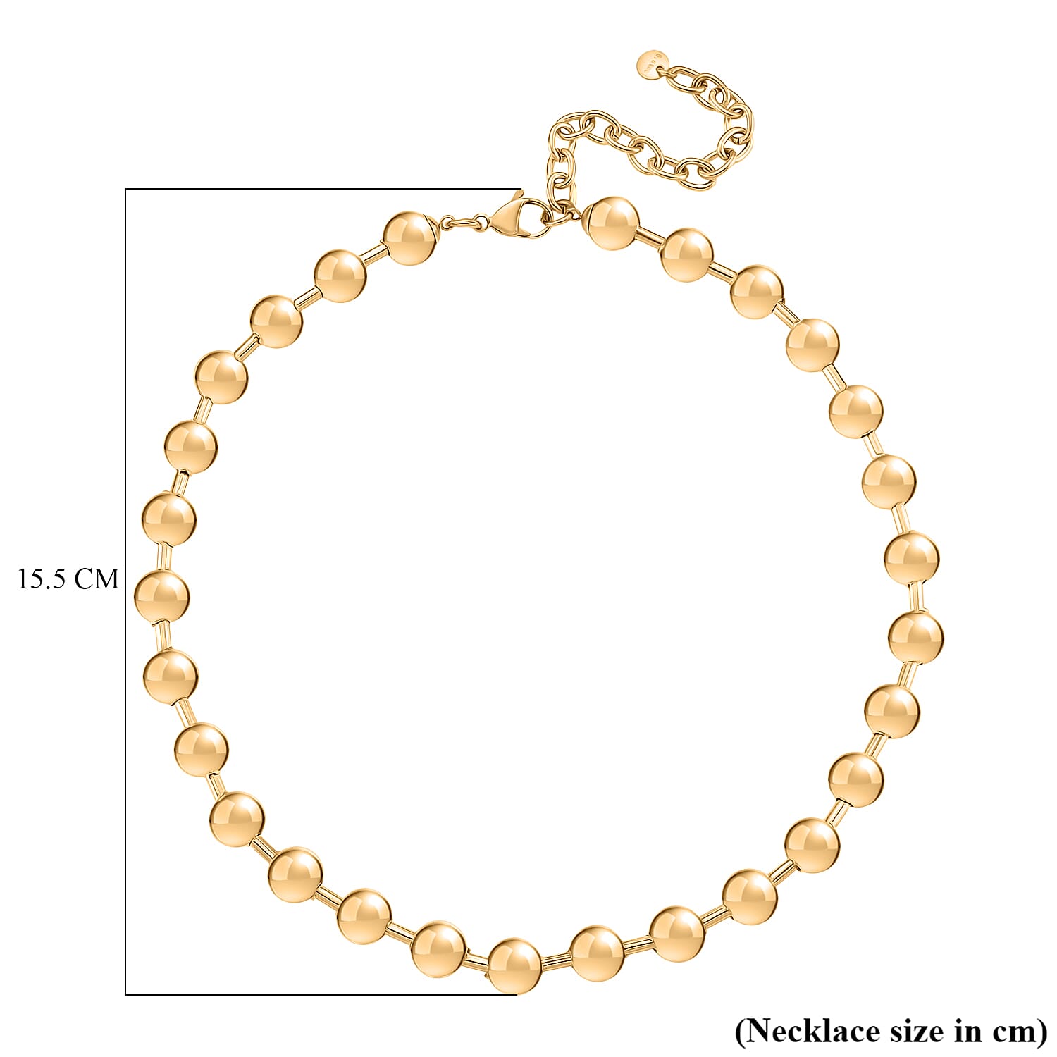 Designer Inspired Necklace (Size - 17 - 3 Ext) in Yellow Tone 8193540 5